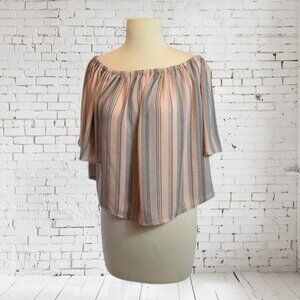 Timing Off Shoulder tie Back Crop